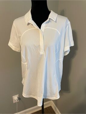 lululemon athletica White Short-Sleeve Quick dry Polo Shirt
